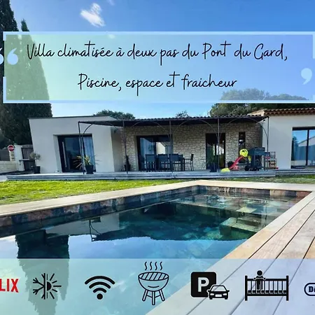 Villa Au Pont Du Gard Piscine Clim Et Wifi Castillon-du-Gard